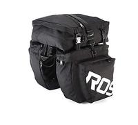 RANRANHOME Sac Support À Vélo Arrière, 35L Sac Étanche Vélo Pannier, 3 en 1 Multifonction Siège Arrière Sac De Coffre pour Mountain VTT Vélo avec Sangle Amovible Et Réfléchissant Épaule Signe