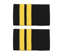 ranrann 1 Paire d'épaulettes à Barres pour Pilote d'avion Marine Accessoire Uniforme Type B Taille unique