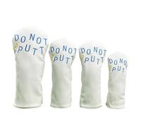 ranrann Capot étanche pour Club de Golf modèle Nouveau, Style Basique sans Broderie Compatible Driver, Fairway, Putter, Wedge pour Usage extérieur Blanc 1 3 5 UT 4 pièces/Ensemble Taille Unique