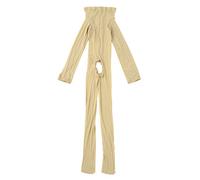 ranrann Collant Homme Sexy Ouvert Entrejambe Bodystocking Transparent Extensible Bodysuit Ouvert Jockstrap Erotique Gay Penis Trou Combianison Manche Longue Pantalon Ecru Taille Unique