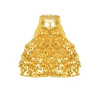 ranrann Enfant Fille Haut Paillette Top de Danse Moderne Jazz Crop Top Danse Classique Tenue Gymnastique Costume Hip Hop Ballet Spectacle Dancewear 5-14 Ans D Or 11-12 Ans