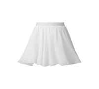 ranrann Enfant Fille Jupe Danse Classique Mousseline de Soie Ceinture Jupe Portefeuille Elastique Jupette Ballet Dancewear 3-16 Ans Blanc 11-12 Ans