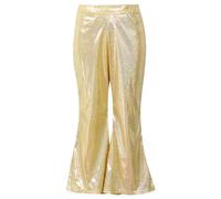 ranrann Enfant Garçon Fille Panalon de Danse Métallique Pantalon Évasé Disco Jazz Hip-hop Latine Costume Brillant 2-16 Ans Or 14-15 Ans
