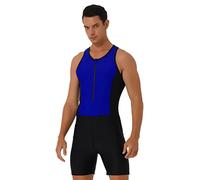 ranrann Maillot de Bain Homme 1 Pièce Combinaison Natation Surf Plage Piscine Swimwear M-3XL A Bleu M