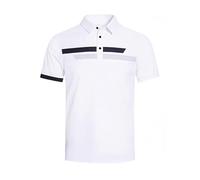 ranrann T-shirt Golf Homme d'Été - Soie de Glace, Élastique Sportif, Respirant Intensément, Séchage Rapide, Manches Courtes Blanc XXL
