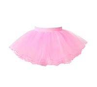 ranrann Tutu Danse Classique Fille Enfant Tutu Ballet Jupe Tulle Jupette Danse Jupe Couches Princesse Costume 1-16 Ans Rose Clair 6-11 Ans