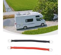RANRAO 4 AWG pour câble de batterie de 19 cm, rouge et noir, ensemble de bornes en cuivre étamé de 100 A pour câblage automobile