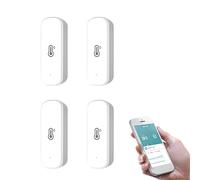 RANRAO 4 PCS pour Tuya WiFi Hygromètre Thermomètre Capteur pour la maison, WiFi Température Humidité Capteur avec Sans Fil Intelligent Température Humidité Détecteur