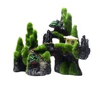 RANRAO Accessoires de décoration pour aquarium - Maison en mousse pour grotte pour petits poissons vivants, tronc d'aquarium - Décoration en bois flotté en résine