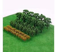 RANRAO Assortiment d'arbres de modélisme ferroviaire - 50 pièces - Pour modélisme de train, de guerre - Diorama - Paysage à faire soi-même