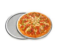 RANRAO Grille de Cuisson pour Pizza Alu, Plaque à pizza perforée en maille pour pizza de 20,3 à 40,6 cm, plaque à pizza en aluminium épais, plaque à pizza en couche antiadhésive circulaire