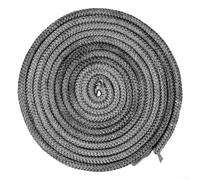 RANRAO Kit de corde noire pour poêle/poêle à bois, longueur de poêle à bois, joint de porte pour brûleur à bois, corde de poêle résistante à la chaleur (8 mm x 3 m)