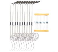 RANRAO Lot de 10 Lampadaires pour Modélisme de train, Blanc chaud - 1:87 - Tête unique - Échelle HO, Lampe d'extérieur pour bacs à Sable, Miniatures, Jardins, Villes