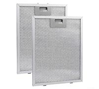 RANRAO Lot de 2 Filtres à Graisse Métalliques Universels pour Hotte Aspirante, Filtre de Remplacement Avec grille métallique en métal 5 Couches 320 x 260 mm pour Hottes Aspirante de Cuisine