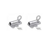 RANRAO Lot de 2 loquets de Porte en Alliage d'aluminium à Ressort pour Grenier et Plafond - Loquet de sécurité Automatique en Alliage d'aluminium pour Portes d'abri de Jardin, portails