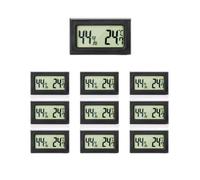 RANRAO Lot de 5/10 thermomètres hygromètres électroniques, mini thermomètre, hygromètre numérique, affichage LCD pour serre, bureau