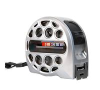 RANRAO Mètre ruban professionnel en acier inoxydable 3 m 16 mm, rétractable, design creux, boîtier ABS incassable, ruban à mesurer étanche, résistant à la , clip de ceinture en métal et