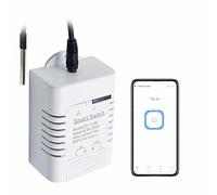 RANRAO Module de Commutation de température de Surveillance Intelligente WiFi 2,4 GHz avec kit de capteur de température Fonctionne avec pour EWeLink/Alexa/Home IFTTT 16A