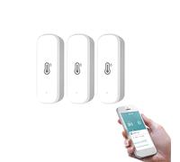 RANRAO pour Tuya Lot de 3 thermomètres hygromètres WiFi pour la maison, capteur de température et d'humidité WiFi avec détecteur intelligent sans fil de température et d'humidité