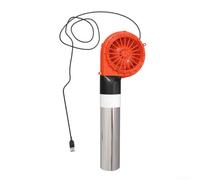 RANRAO Ventilateur centrifuge 5 V 1 A alimenté par USB pour barbecue au charbon de bois Contrôle réglable Pompe à air haute pour barbecue extérieur Cuisine Orange (B)