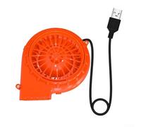 RANRAO Ventilateur centrifuge 5 V 1 A alimenté par USB pour barbecue au charbon de bois Contrôle réglable Pompe à air haute pour barbecue extérieur Cuisine Orange (A)