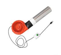 RANRAO Ventilateur centrifuge 5 V 1 A alimenté par USB pour barbecue au charbon de bois Contrôle réglable Pompe à air haute pour barbecue extérieur Cuisine Orange (C)