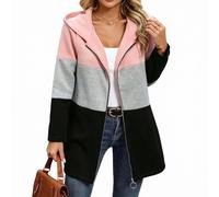 RANRAO Veste softshell coupe-vent à capuche zippée pour femme | Tissu résistant au vent, bloque l'air froid, reste chaud à l'extérieur, doublure en polaire douce, sensation agréable sur la