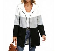 RANRAO Veste softshell coupe-vent à capuche zippée pour femme | Tissu résistant au vent, bloque l'air froid, reste chaud à l'extérieur, doublure en polaire douce, sensation agréable sur la