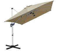 RANSENERS Parasol Déporté Rectangulaire, 400 x 240 cm | 12 Baleines, Rotatif 360°, Inclinable 0-90°, Tissu Extra Dick, UV50+, pour Jardin, Terrasses, Cafe, Restaurant, Extérieur