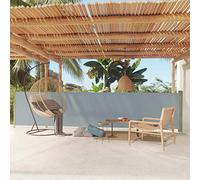 Rantry Accueil Rideau Latéral Rétractable 117x600 cm Gris, Rideau Paravent Latéral Extérieur, Rideaux pour Tonnelle Latérale, Rideau de Soleil Rétractable, Rideau Balcon, Tente d'extérieur pour