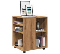 Rantry Armoire avec roulettes en chêne artisanal, 60 x 53 x 72 cm, Buffet, armoire de sol, meubles de bureau, table de chevet chambre à coucher, buffet pour chambre à coucher