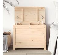 Rantry Boîte de rangement 60 x 32 x 45,5 cm en bois massif, coffres et coffres pour extérieur, boîte de jardin, porte-outils de jardin, pouf d'extérieur