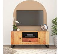 Rantry Casa Meuble TV 105 x 33,5 x 46 cm en bois massif acacia en bois, multicouche, meuble TV, meuble bas pour TV, table de salon, support TV pour salon