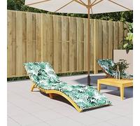 Rantry Coussin de chaise longue en tissu Oxford imprimé feuilles, coussin d'assise, jardin, patio, terrasse, extérieur, confortable, pratique, décoration type 2 coussins pour chaises et canapés