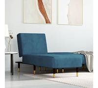 Rantry Mobilier de chaise longue en velours bleu, mobilier chaises longues, canapé-lit meuble, chaises longues de jardin, lit de piscine, chaise longue de jardin