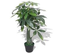 Rantry Pachira Aquatica Plante Artificielle avec Vase 85 cm Vert, Mobilier de Jardin, Décoration de Meubles de Jardin Extérieur
