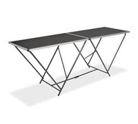 Rantry Table pliante à coller en MDF et aluminium 200 x 60 x 78 cm