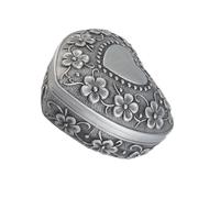 Ranuw Boîte à bijoux vintage en métal en forme de cœur avec doublure intérieure douce pour une fermeture protectrice et facile à ouvrir