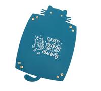 Ranuw Boîte de rangement compacte et pliable avec motif chat en cuir de luxe, organiseur pour un transport facile, présentoir design Puss