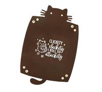 Ranuw Boîte de rangement compacte et pliable avec motif chat en cuir de luxe, organiseur pour un transport facile, présentoir design Puss