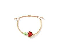 Ranuw Breloque en forme de cœur en verre, cordon réglable, fermoir sécurisé, unisexe, accessoire de mode, breloque en alliage tendance, perle de verre, unisexe, bijou spirituel pour poignet, taille