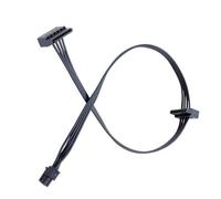 Ranuw Câble d'alimentation 4 broches / 4 broches / min6 broches vers double 15 broches pour disques durs optiques pour connexion d'ordinateur de bureau