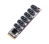 Ranuw Carte d'extension SATA3.0 à 6 ports qui prend en charge le transfert haute vitesse de 6 Gbit/s pour les systèmes de stockage NAS