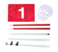 Ranuw Hole Cup Ensemble de drapeaux en nylon portable Putting Green numéroté double face et trou Cup bâton de drapeau portable
