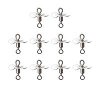 Ranuw Lot de 10 leurres de pêche Plug Casting Fly Hélices Spinnerbait Accessoires appâts Crochet Leurre Accessoires émerillons