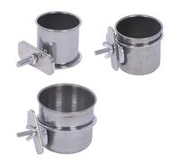 Ranuw Lot de 3 bols à nourriture pour oiseaux pour une utilisation en cage, convient pour différents petits oiseaux pour cages, montage par pince stable