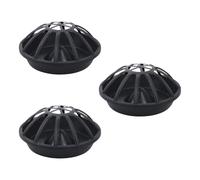 Ranuw Lot de 3 plateaux multifonctions pour poules avec 12 trous, distributeur de nourriture simple en plastique pour pigeons, cailles, canards et oies, distributeur de nourriture anti-déchets pour
