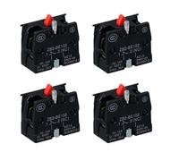 Ranuw Lot de 4 interrupteurs à bouton poussoir fermés, construction en aluminium oxydé avec contacts à haute conductivité pour interrupteurs électroniques avec contacts à haute conductivité