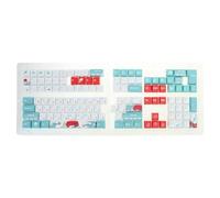 Ranuw Lot de capuchons de touches russes avec thème marin, sublimations de couleur OEM pour clavier mécanique 61/64/68/75/98/104