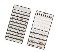 Ranuw Solution de rangement portable pour bijoux, 48 poches, organiseur mural, accessoire de maison pour divers bijoux, organisateur de bijoux élégant, taille unique, comme décrit